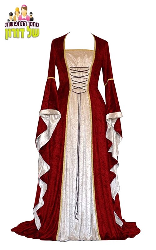שמלת ימי הביניים אדומה