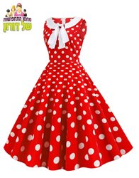 ‏‏שמלת וינטג שנות ה  60 - אדומה