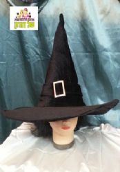 כובע מכשפה קטיפה שחור