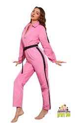 אוברול ורוד בסגנון ספורטיבי שנות ה 80