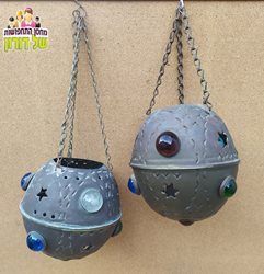 זוג אהילי קישוט מזרחיים עתיקים מנחושת