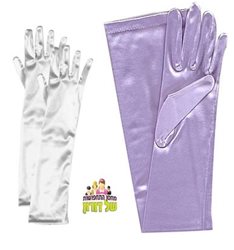 כפפות לבנות ארוכות סאטן