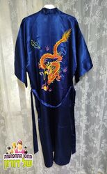 חלוקי סאטן בסגנון קימונו דרקונים