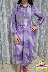 שמלת מידי צווארון וכפתורים שנות ה70