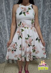 שמלת רטרו רומנטית ורד בהיר