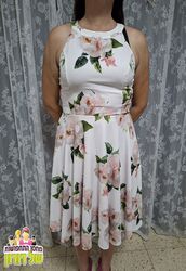 שמלת רטרו רומנטית ורד בהיר