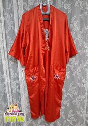 חלוקי סאטן בסגנון קימונו דרקונים