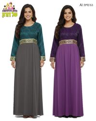 שמלות ג'לביה סגול עמוק / טורקיז מדברי