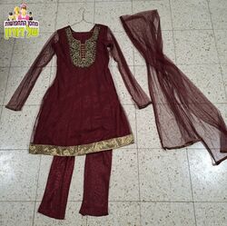 ‏‏‏‏שמלת מהרג'ה בורדו מלכותית