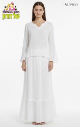 חולצה כפרית רומנטית שרוולי פעמון