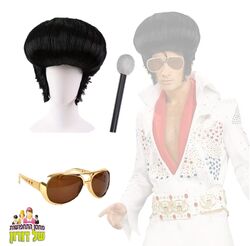 סט פאה ומשקפיים אלביס פרסלי