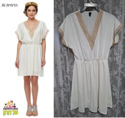 תלבושת אפרודיטה צווארון וי תחרה