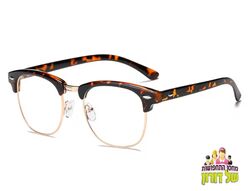 משקפיים מסגרת זהב דוגמת נמר