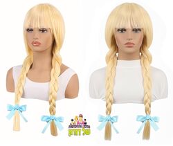 פאת בלונד צמות ופוני