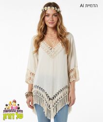 טוניקה מקרמה בוהמית - וודסטוק